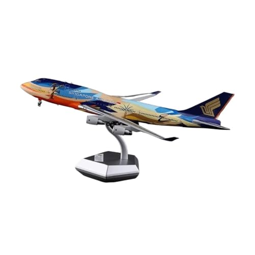 Kleinen Modellflugzeugen 1:200 Für B747-400 9V-SPK Singapur Siebenfarbige Vogelsimulation Flugzeugmodelle Legierungsspielzeug Miniatur Modelle von BMAONZ