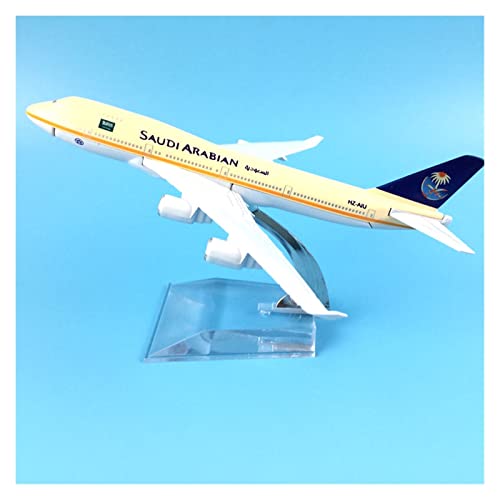 Kleinen Modellflugzeugen 16 cm for Saudi-Arabien B747 Airlines Boeing 747 400 Flugzeuglegierungsmodell Geschenk Miniatur Modelle von BMAONZ