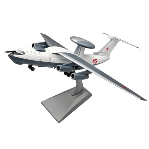 Kleinen Modellflugzeugen Maßstab 1 200, Sowjetisches Flugzeugmodell Beriev A-50 for Mainstay Early Warning Aircraft Aus Druckgussmetall Miniatur Modelle von BMAONZ