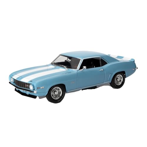 Miniatur Motorfahrzeug-Modelle 1/18 Für Chevrolet CamaroZ/28-1969 Legierung Auto Modell Blau Druckguss Modell Fahrzeuge Überraschung Spielzeug Fertigmodell von BMAONZ