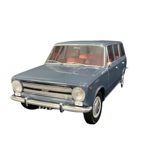 Miniatur Motorfahrzeug-Modelle 1/18 Für FIAT 124 Touring Edition Metall Auto Modell Auto Blau Grau Hause Display Fertigmodell von BMAONZ