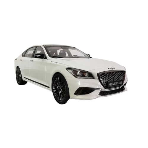 Miniatur Motorfahrzeug-Modelle 1/18 Für Genesis G80 Limousine Simulation Legierung Auto Modell Mini Auto Modell Sammlerstücke Ornament Display Serie Fertigmodell(White) von BMAONZ