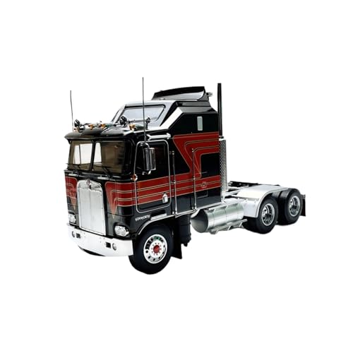 Miniatur Motorfahrzeug-Modelle 1/18 Für Kenworth K100 Schwere LKW Traktor Modell Legierung Klassische Design Auto Modelle Dekorationen Fertigmodell(Black) von BMAONZ