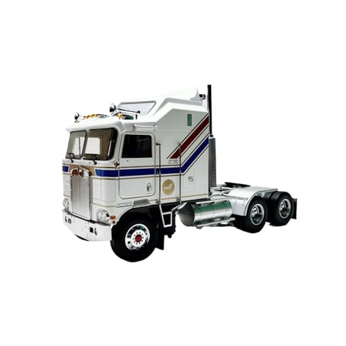 Miniatur Motorfahrzeug-Modelle 1/18 Für Kenworth K100 Schwere LKW Traktor Modell Legierung Klassische Design Auto Modelle Dekorationen Fertigmodell(White) von BMAONZ