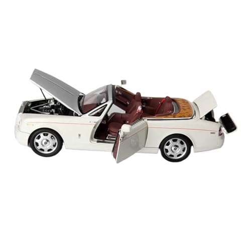 Miniatur Motorfahrzeug-Modelle 1/18 Für Rolls-Royce Phantom Cabrio Weiß 2-türige Legierung Auto Modell Nostalgie Souvenir Fertigmodell von BMAONZ