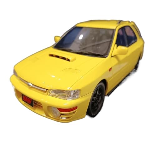 Miniatur Motorfahrzeug-Modelle 1/18 Für Subaru WRX GF8 1994 Gelb Impreza Wagon Modell Druckguss Sammlerstück Spielzeugauto Exquisite Automodelle Fertigmodell von BMAONZ