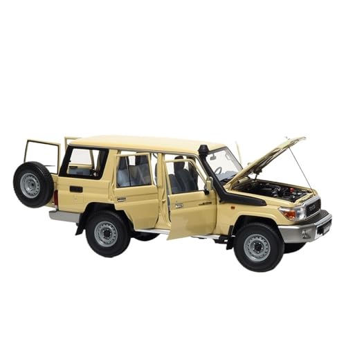 Miniatur Motorfahrzeug-Modelle 1/18 Für Toyota Land Cruiser76 Legierung Volle Auto Modell Beige Spielzeug Sammlung Schlafzimmer Dekoration Fertigmodell von BMAONZ