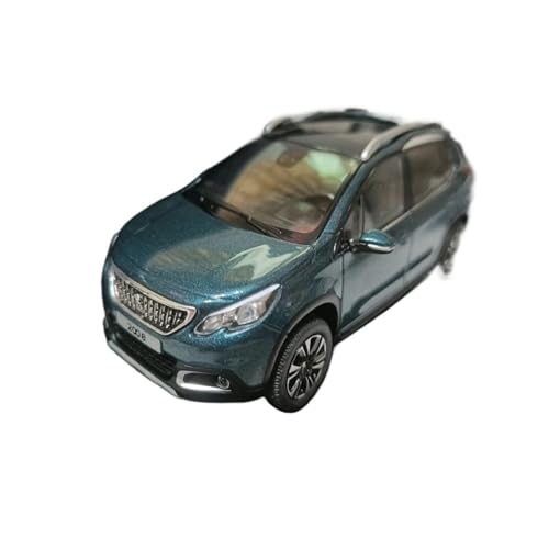 Miniatur Motorfahrzeug-Modelle 1/43 Für Peugeot 2008 SUV 2016 Blau Legierung Auto Modell Display Stand Dekoration Auto Modell Mini Auto Modell Fertigmodell von BMAONZ