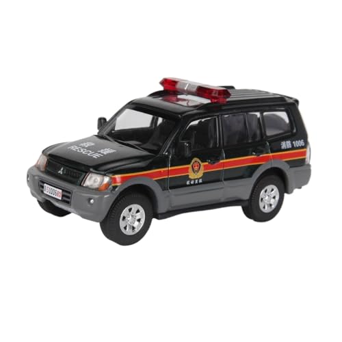 Miniatur Motorfahrzeug-Modelle 1/64 Für Mitsubishi Pajero Feuerwehrauto Legierung Automodell Dunkelgrün Dose Erwachsene Nostalgie Souvenir Fertigmodell von BMAONZ