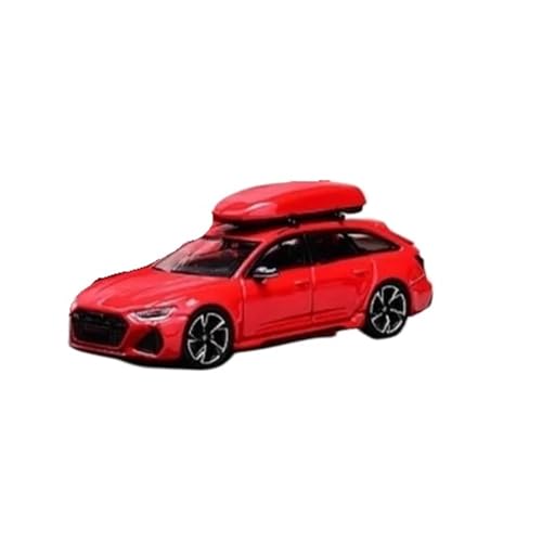 Miniatur Motorfahrzeug-Modelle 1/64 Für RS6 Avant Travel Spielzeugauto Simulation Legierungsmodell Statische Skala Druckgussfahrzeuganzeige Fertigmodell(Red) von BMAONZ