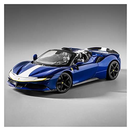 Miniatur Motorfahrzeug-Modelle 1 18 für Ferrari SF90 Stradale Spider Cabrio Sportwagen Simulation Legierung Volltür Automodell Fertigmodell(Taglia unica) von BMAONZ