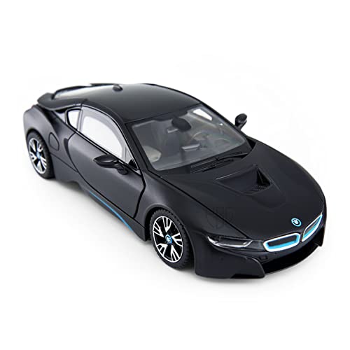 Miniatur Motorfahrzeug-Modelle 1 24 Für I8 Legierung Sportwagen Spielzeug Statische Diecast Automodelle 3 Türen Can Ben Opened Fertigmodell(Schwarz) von BMAONZ