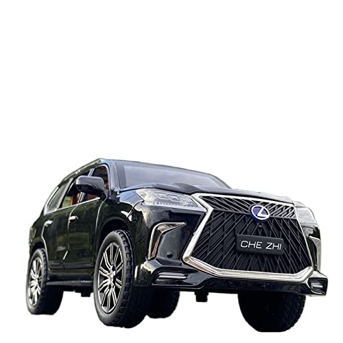 Miniatur Motorfahrzeug-Modelle 1 24 Für Lexus LX570-Legierung Druckguss-Automodell Ziehen Sie Metallspielzeugfahrzeuge Zurück 6 Offene Türen Fertigmodell(A) von BMAONZ