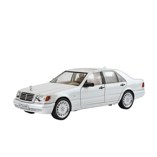 Miniatur Motorfahrzeug-Modelle 1 24 Für Mercedes-Benz W140 320SEL Legierung Auto Modell Retro Klassische Klassische Auto Modell Sammlung Fertigmodell(White) von BMAONZ