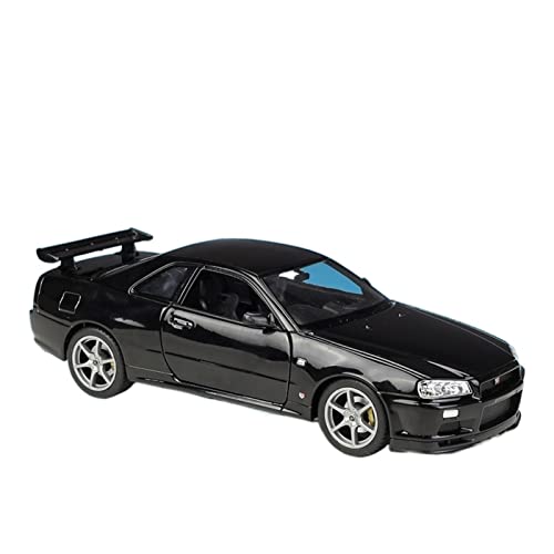 Miniatur Motorfahrzeug-Modelle 1 24 Für Nissan Skyline GT-R R34 DieCast Simulation Auto Modell Sammlung Geschenk Spielzeug Fertigmodell(A) von BMAONZ
