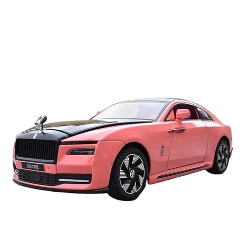 Miniatur Motorfahrzeug-Modelle 1 24 Für Rolls-Royce Ghost Spielzeugautomodell Legierung Druckguss Mit Ton Und Licht Pull Back Modellauto Spielzeug Fertigmodell(Rosa) von BMAONZ