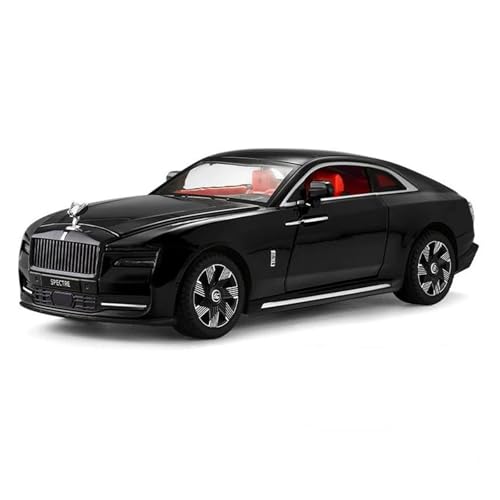 Miniatur Motorfahrzeug-Modelle 1 24 Für Rolls-Royce Ghost Spielzeugautomodell Legierung Druckguss Mit Ton Und Licht Pull Back Modellauto Spielzeug Fertigmodell(Schwarz) von BMAONZ