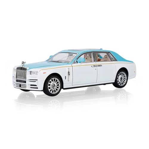 Miniatur Motorfahrzeug-Modelle 1 24 Für Rolls-Royce Phantom Auto Modell Druckguss Simulation Fahrzeug Pull Back Spielzeug Sammlerstück Fertigmodell(Blau) von BMAONZ