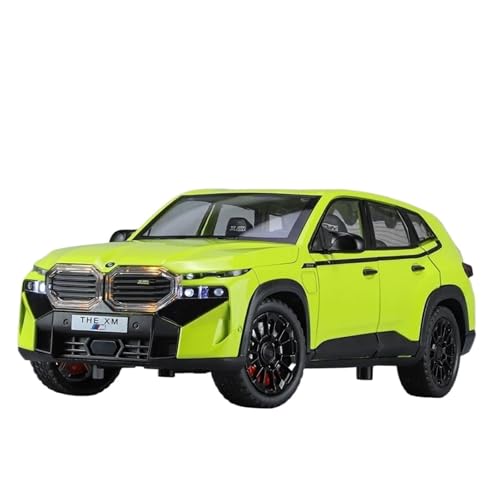Miniatur Motorfahrzeug-Modelle 1 24 Für XM SUV Legierung Druckguss Pull Back Mit Sound Und Licht Lenkung Maßstab Modell Fahrzeug Spielzeug Fertigmodell(Grün) von BMAONZ
