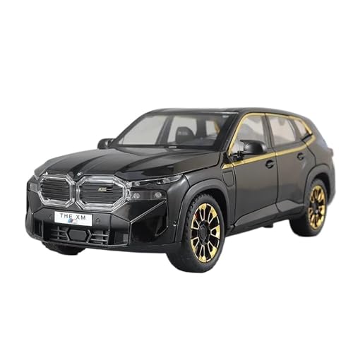 Miniatur Motorfahrzeug-Modelle 1 24 Für XM SUV Legierung Druckguss Pull Back Mit Sound Und Licht Lenkung Maßstab Modell Fahrzeug Spielzeug Fertigmodell(Schwarz) von BMAONZ