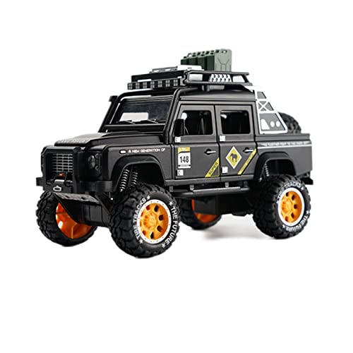 Miniatur Motorfahrzeug-Modelle 1 28 Für Land Rover Defender Alloy Diecast Rennwagen Modell Geländewagen Spielzeug Fertigmodell(A) von BMAONZ