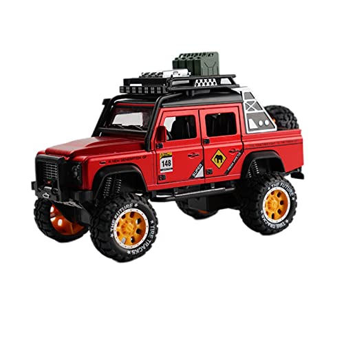 Miniatur Motorfahrzeug-Modelle 1 28 Für Land Rover Defender Alloy Diecast Rennwagen Modell Geländewagen Spielzeug Fertigmodell(B) von BMAONZ