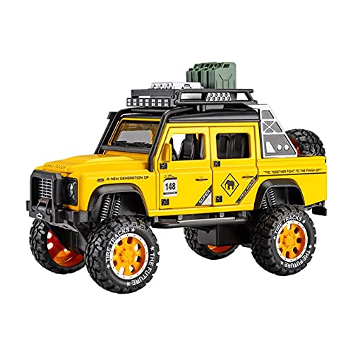 Miniatur Motorfahrzeug-Modelle 1 28 Für Land Rover Defender Alloy Diecast Rennwagen Modell Geländewagen Spielzeug Fertigmodell(C) von BMAONZ