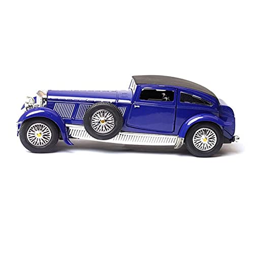 Miniatur Motorfahrzeug-Modelle 1 28 High Imitation Alloy Modellauto Für Continental 8L Classic Car Sound Und Light Metal Car Toy Fertigmodell(Blau) von BMAONZ