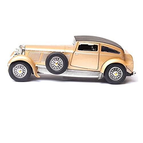 Miniatur Motorfahrzeug-Modelle 1 28 High Imitation Alloy Modellauto Für Continental 8L Classic Car Sound Und Light Metal Car Toy Fertigmodell(Gold) von BMAONZ