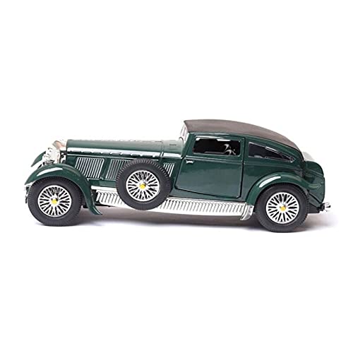 Miniatur Motorfahrzeug-Modelle 1 28 High Imitation Alloy Modellauto Für Continental 8L Classic Car Sound Und Light Metal Car Toy Fertigmodell(Grün) von BMAONZ