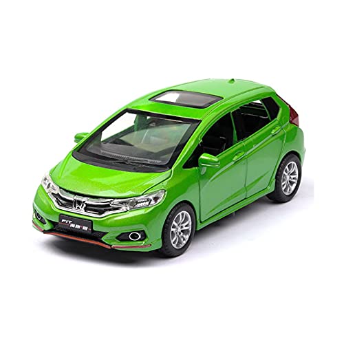 Miniatur Motorfahrzeug-Modelle 1 32 Automodell Für Honda Fit Zurückziehen Sound Und Leichtmetall Diecast Simulation Auto Spielzeugauto Fertigmodell(Grün) von BMAONZ