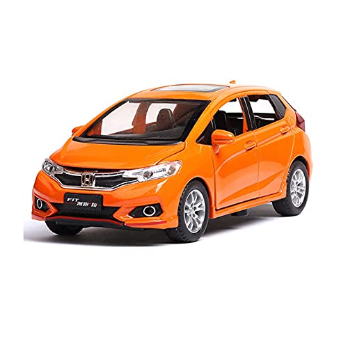 Miniatur Motorfahrzeug-Modelle 1 32 Automodell Für Honda Fit Zurückziehen Sound Und Leichtmetall Diecast Simulation Auto Spielzeugauto Fertigmodell(Orange) von BMAONZ