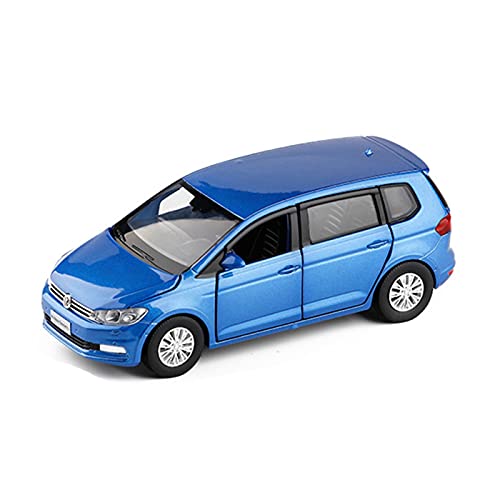 Miniatur Motorfahrzeug-Modelle 1 32 Automodell Für Volkswagen MPV Van Sound Und Licht Zurückziehen Legierung Diecast Simulation Auto Spielzeugauto Fertigmodell(Blau) von BMAONZ