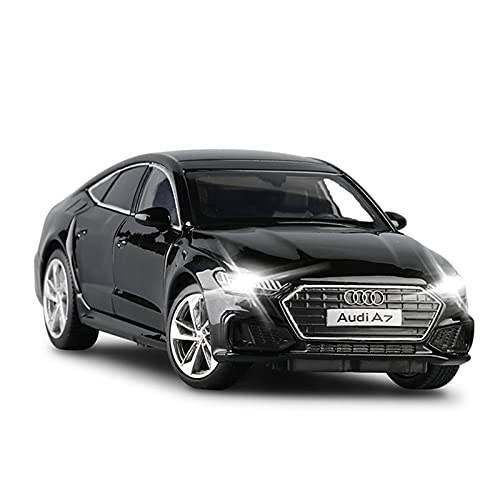 Miniatur Motorfahrzeug-Modelle 1 32 Für Audi A7 Alloy Car Model 6 Türen Geöffnet Simulationsfahrzeuge Mit LED-Licht Fertigmodell(Schwarz) von BMAONZ