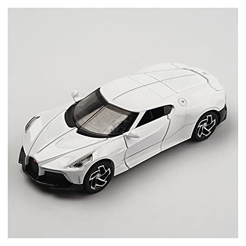 Miniatur Motorfahrzeug-Modelle 1 32 Für Bugatti La Car Noire Spielzeuglegierung Diecast AutoMiniaturfahrzeuge Modus Fertigmodell(White) von BMAONZ