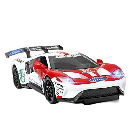 Miniatur Motorfahrzeug-Modelle 1 32 Für Ford-V8 Metallmodell Zurückziehen Auto Sound Light Super Racing Car Toys Fertigmodell(A) von BMAONZ