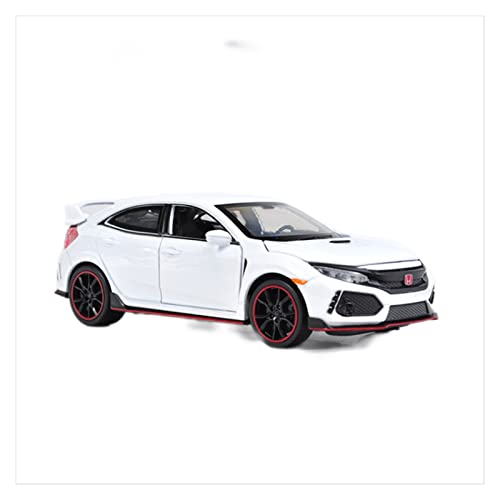 Miniatur Motorfahrzeug-Modelle 1 32 Für Honda Civic Type-R Metalldruckguss Automodell Sound Light Collection Autospielzeug Fertigmodell(A) von BMAONZ