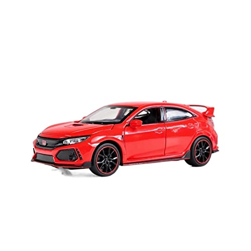 Miniatur Motorfahrzeug-Modelle 1 32 Für Honda Civic Type-R Metalldruckguss Automodell Sound Light Collection Autospielzeug Fertigmodell(B) von BMAONZ