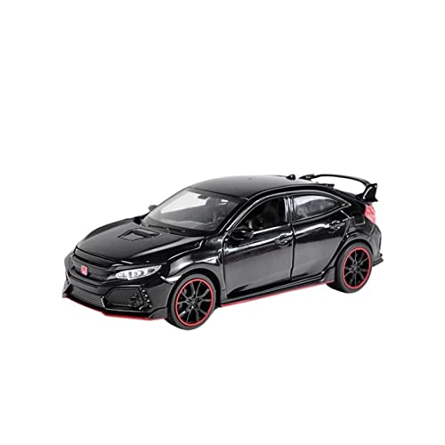 Miniatur Motorfahrzeug-Modelle 1 32 Für Honda Civic Type-R Metalldruckguss Automodell Sound Light Collection Autospielzeug Fertigmodell(C) von BMAONZ