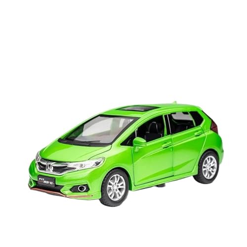 Miniatur Motorfahrzeug-Modelle 1 32 Für Honda Fit Metall Gold Auto Diecast Modell Auto Mini Fahrzeug Pull Back Sammeln Geschenk Fertigmodell(Grün) von BMAONZ