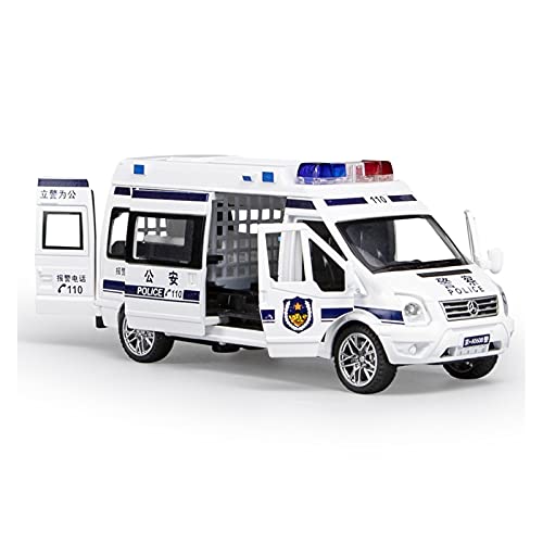 Miniatur Motorfahrzeug-Modelle 1 32 Für Krankenwagen Polizeiauto Modell Spielzeug Mit Leichtem Feuerwehrauto Fahrzeug Legierung Diecast Modell Fertigmodell(C) von BMAONZ
