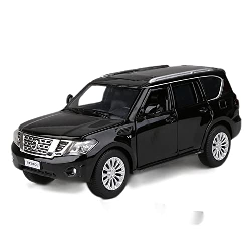 Miniatur Motorfahrzeug-Modelle 1 32 Für Nissan Patrol Y62 Diecast Alloy Automodell Travel Rack Sound Light Zurückziehen Fertigmodell(A) von BMAONZ