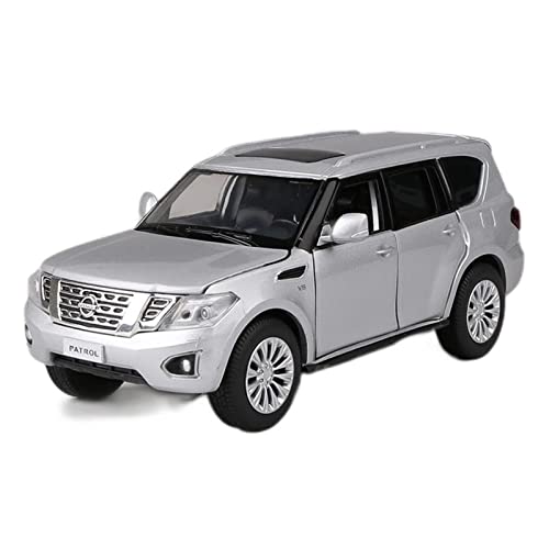 Miniatur Motorfahrzeug-Modelle 1 32 Für Nissan Patrol Y62 Diecast Alloy Automodell Travel Rack Sound Light Zurückziehen Fertigmodell(B) von BMAONZ