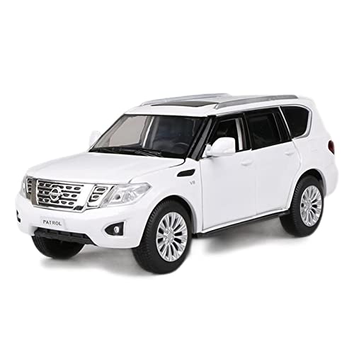 Miniatur Motorfahrzeug-Modelle 1 32 Für Nissan Patrol Y62 Diecast Alloy Automodell Travel Rack Sound Light Zurückziehen Fertigmodell(C) von BMAONZ