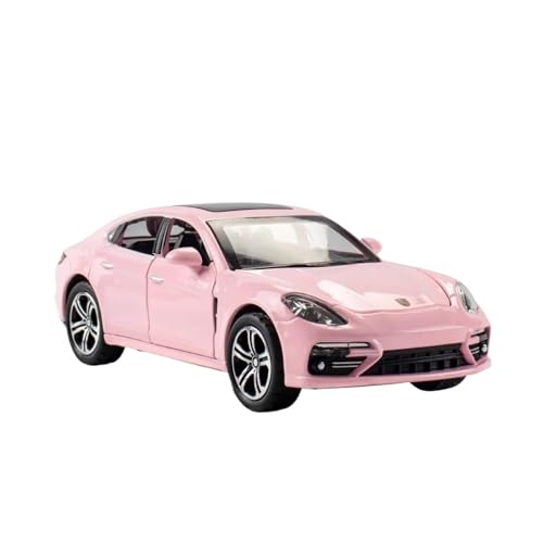 Miniatur Motorfahrzeug-Modelle 1 32 Für Porsche Panamera Zinklegierung Druckguss Metall Modellauto Pullback Spielzeugmodell Mit Licht Und Musik Fertigmodell(Rosa) von BMAONZ