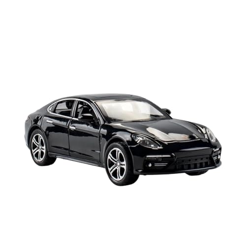 Miniatur Motorfahrzeug-Modelle 1 32 Für Porsche Panamera Zinklegierung Druckguss Metall Modellauto Pullback Spielzeugmodell Mit Licht Und Musik Fertigmodell(Schwarz) von BMAONZ