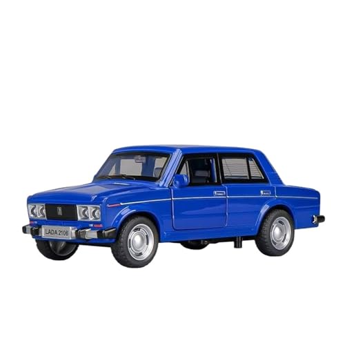 Miniatur Motorfahrzeug-Modelle 1 32 Für Russische Lada NIVA Lada 2106 Legierung Modell Maßstab Maßstab Auto Spielzeug Pull Back Musik Licht Fertigmodell(2106 Blue) von BMAONZ