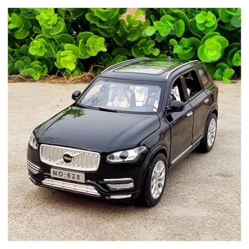 Miniatur Motorfahrzeug-Modelle 1 32 Für Volvo XC90 SUV Diecast Modell Spielzeug Sound Und Licht Auto Spielzeug Sammlung Fertigmodell(Schwarz) von BMAONZ