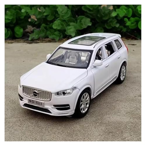 Miniatur Motorfahrzeug-Modelle 1 32 Für Volvo XC90 SUV Diecast Modell Spielzeug Sound Und Licht Auto Spielzeug Sammlung Fertigmodell(White) von BMAONZ