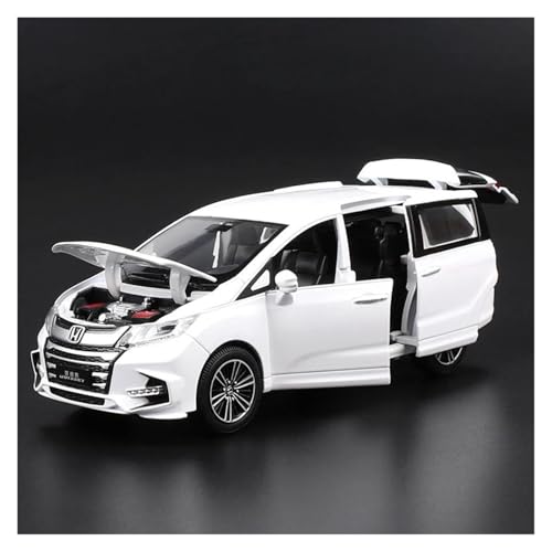 Miniatur Motorfahrzeug-Modelle 1 32 Modellauto Für Honda Odyssey Druckguss-Automodellsimulation Mit Ton Und Licht Für Zurückziehen Fertigmodell(White) von BMAONZ